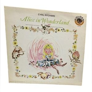 Alice in Wonderland Vtg LP Record Cyril Ritchard Golden Wonderland Mushrooms S5
